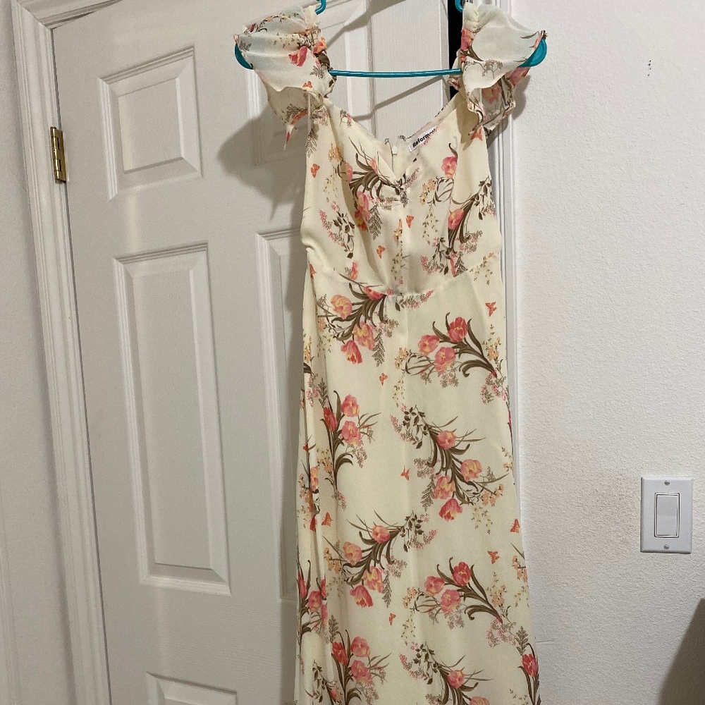 Reformation Butterfly Dress Size 0 (like new)